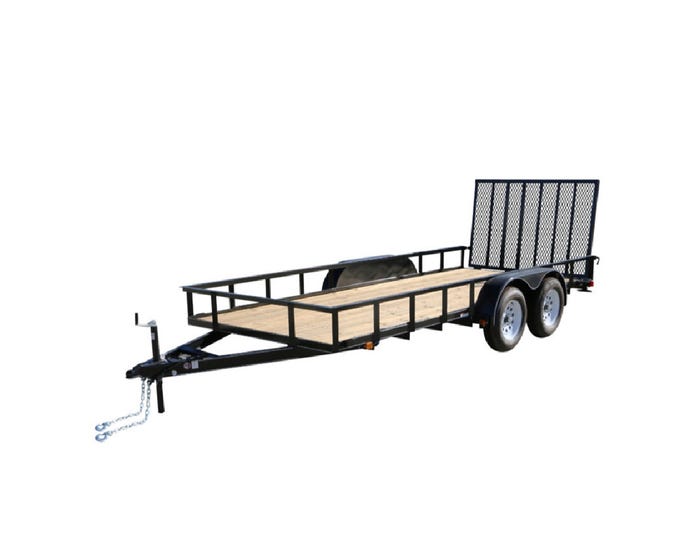 Carry-On 7 X 16 Tandem Utility Trailer， 7，000 lbs. GVWR - 7X16GWPTLED2BRK