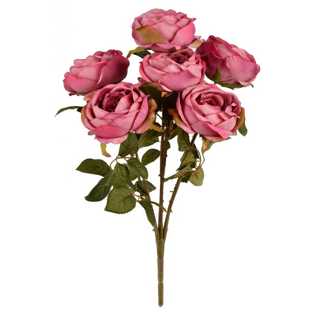 Vickerman Artificial Garden Rose Bush