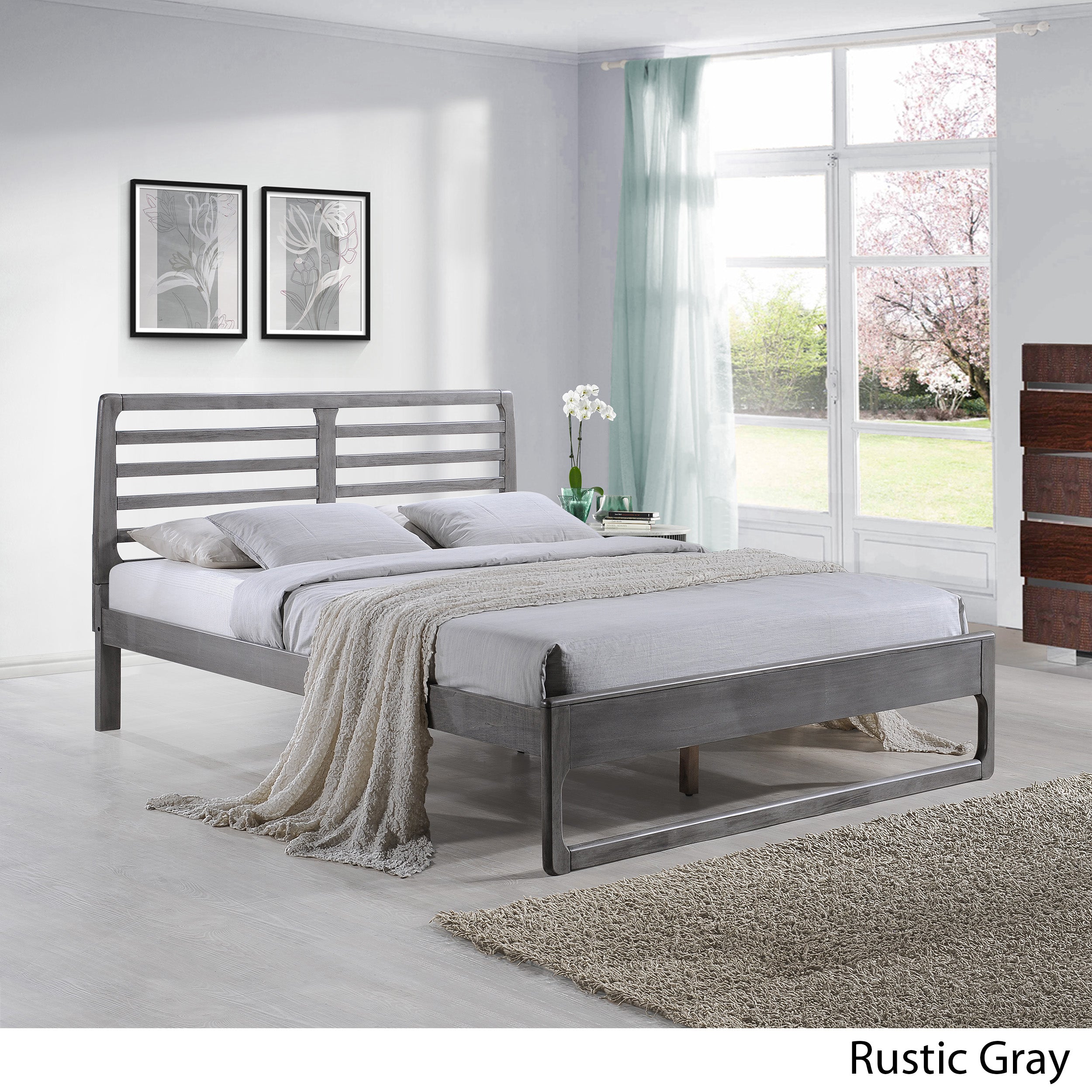 Naylan Transitional Wooden Queen Platform Bed