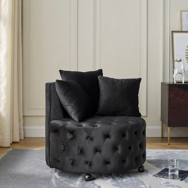 Modern Accent Sofa Chair， Modern Swivel Barrel Chair