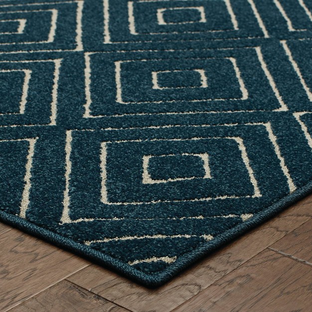 Newport Bold Area Rug Deep Blue 5 x27 x8 x27