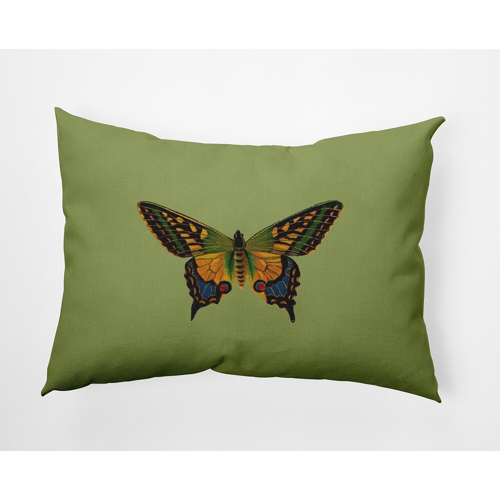 Colorful Swallowtail Polyester Indoor/Outdoor Pillow