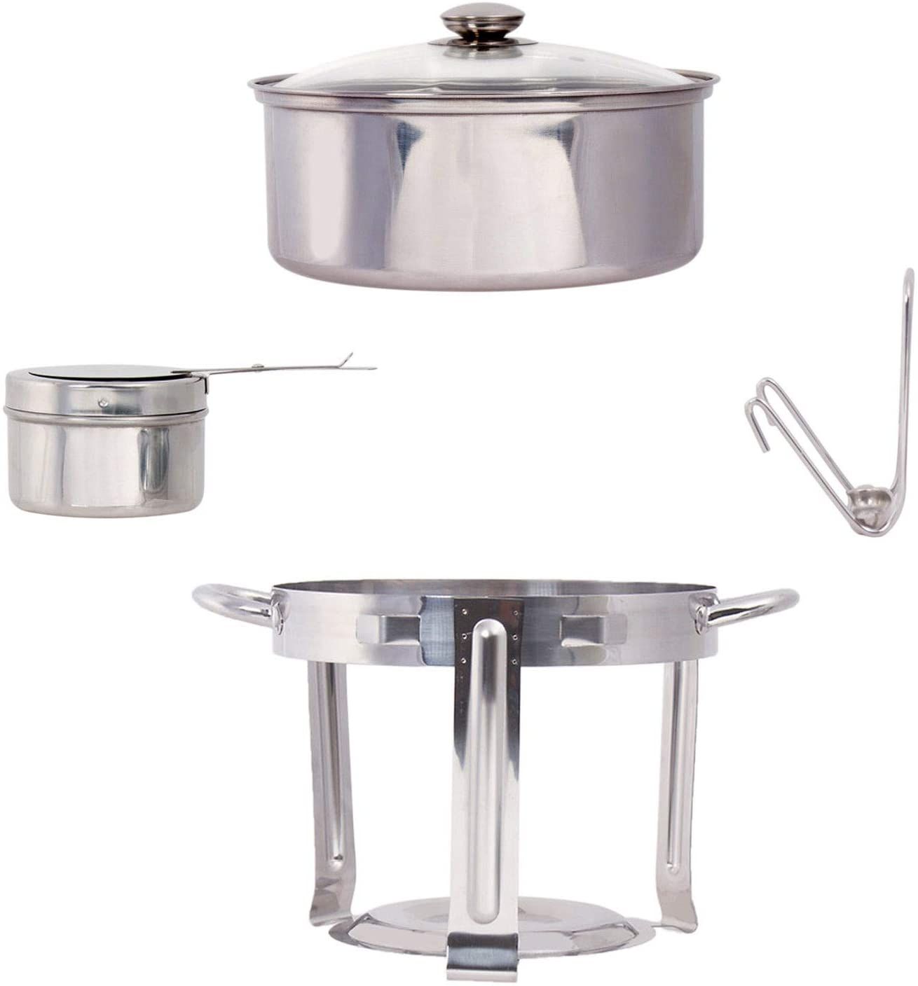 Oster Sanger Field 6-Piece 4.5 Quart Round Stainless Steel Chafing Dish Set