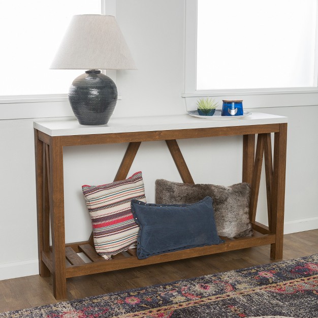 Taylen A Frame Farmhouse Entryway Console Table Saracina Home