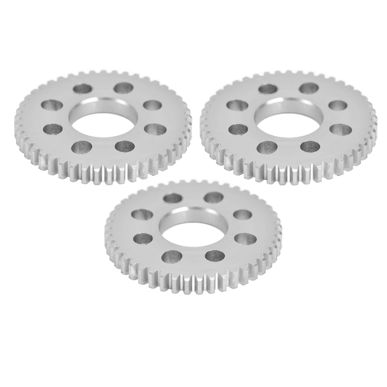 3pcs Spur Gear 8 Holes Aluminium 4mm Thickness 14mm Centre Hole 0.8 Module Set Kit4312-0414-0050