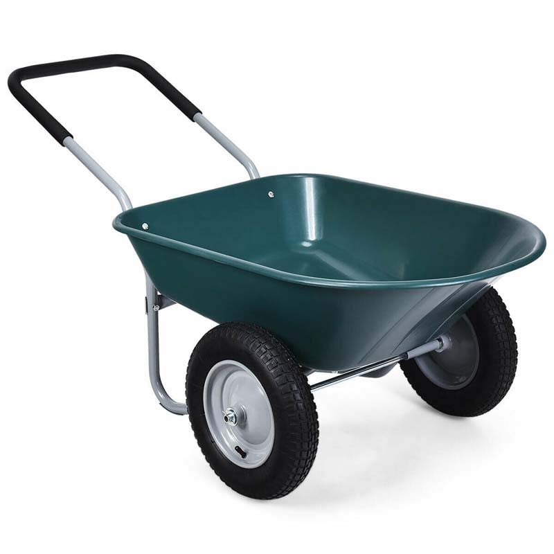 2 Wheel Wheelbarrow Garden Cart Heavy-duty Dolly Utility Car