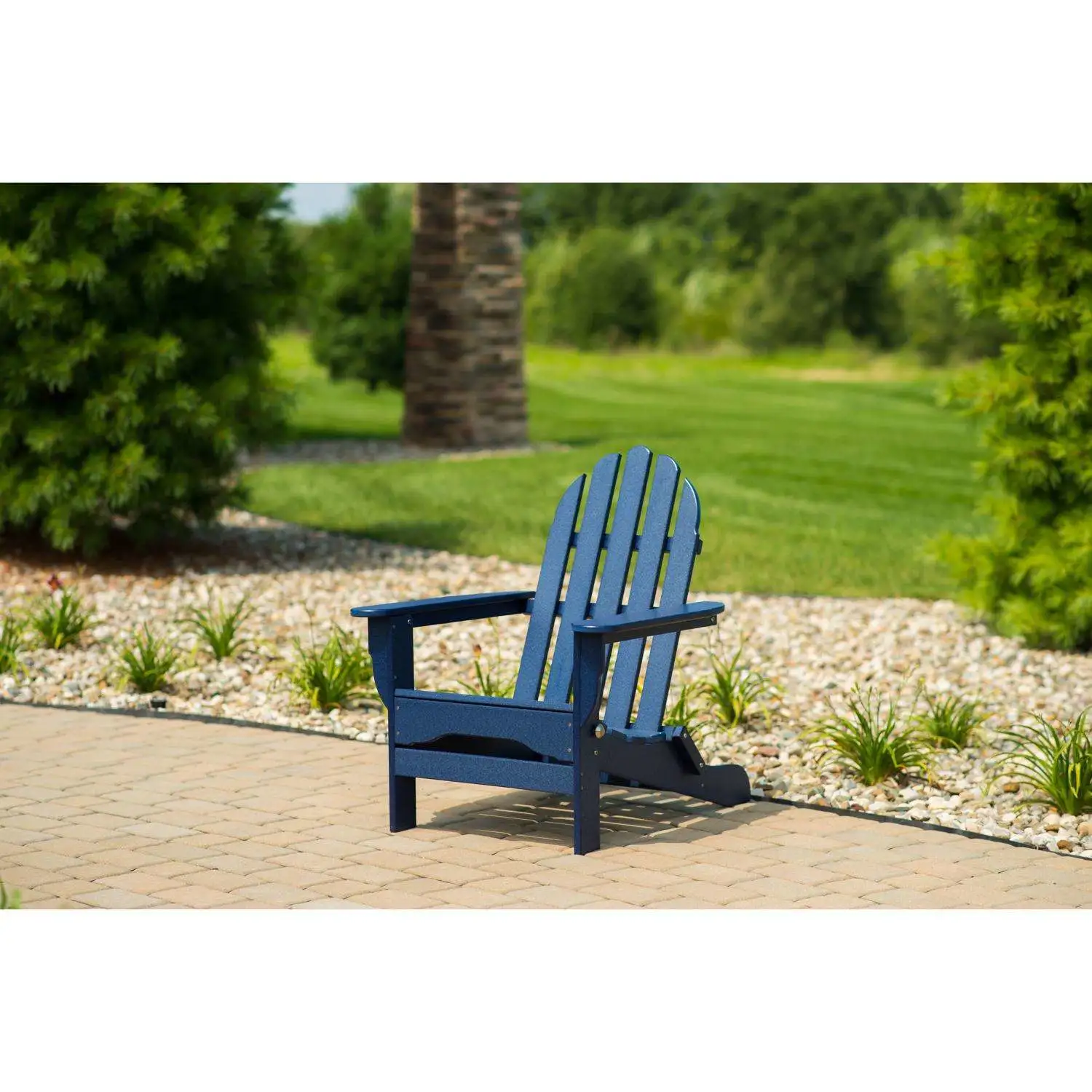 Durogreen Tangent Classic Navy Blue HDPE Frame Adirondack Foldable Chair