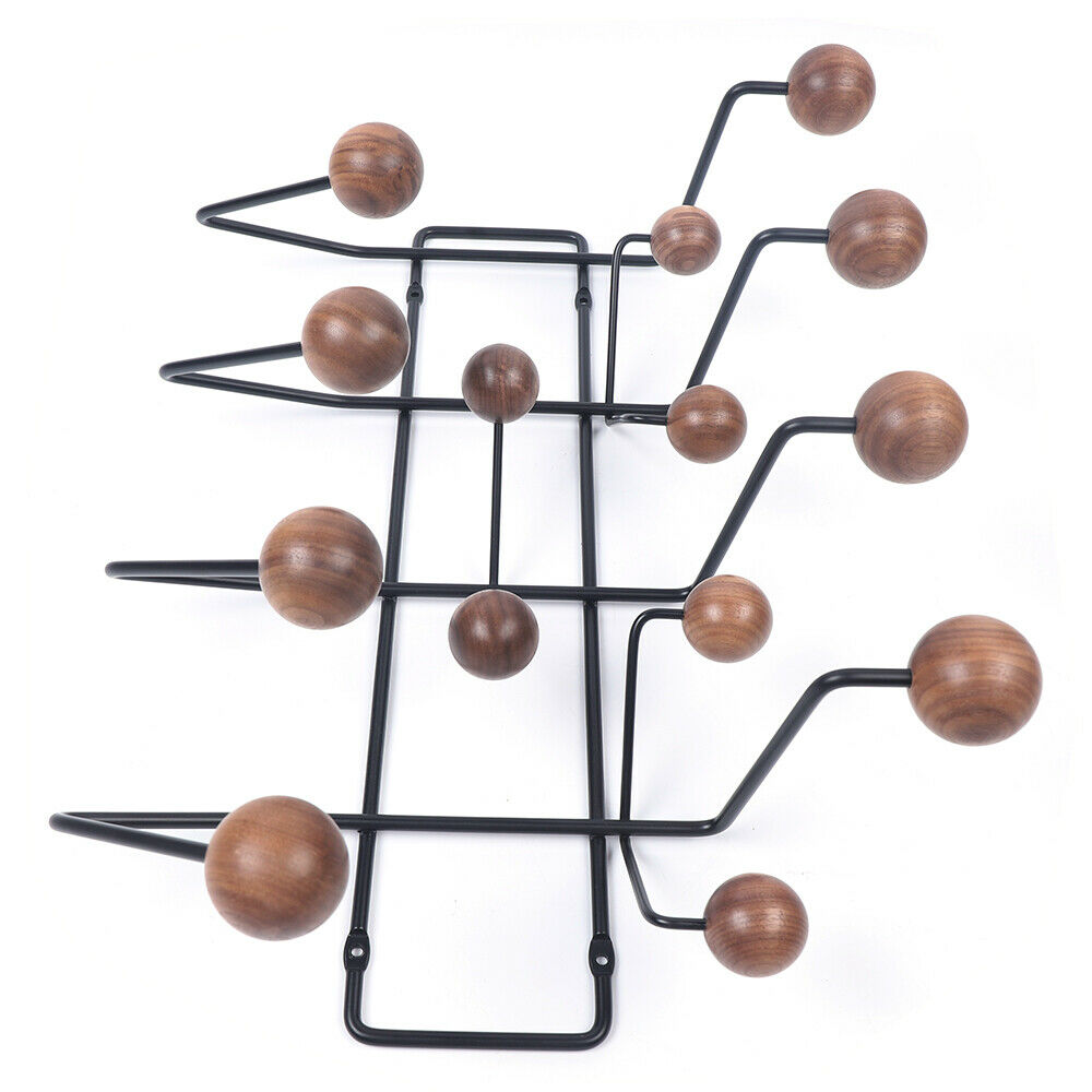 Wall Hanger Coat Rack Hang It All Candy Coat Rack Solid Walnut Wooden Balls Wood Wall Hanger Coat Rack Hang It All Candy Coat Rack Solid Walnut Wooden Balls HatandCoat Racks Wall-mounted Rack