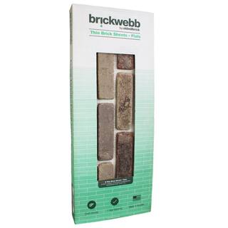 Old Mill Brick 28 in. x 10.5 in. x 0.5 in. Brickwebb Cobblestone Thin Brick Sheets (Box of 5-Sheets) BW-370014CS