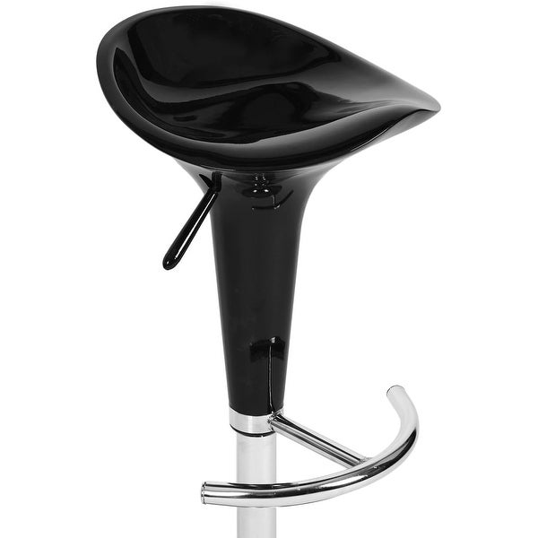 High Gloss Ergonomic Adjustable Swivel BarStools with Footrest