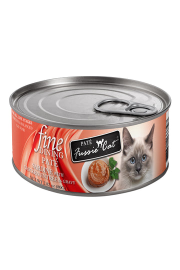 Fussie Cat Sardine with Chicken Fine Dinning Pate Canned Food