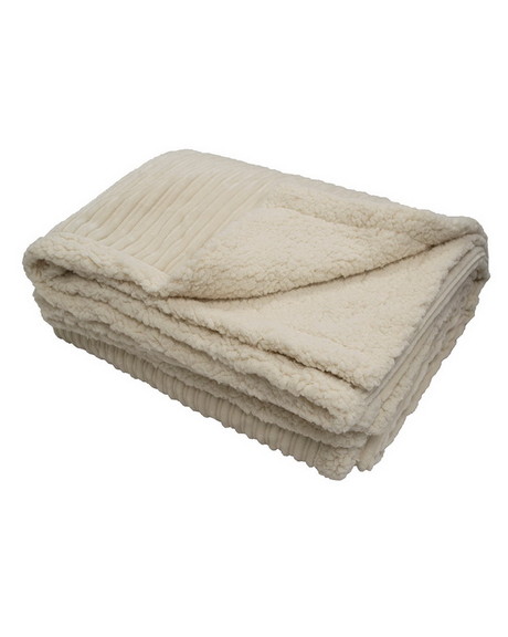 Kanata Blanket CORD Corduroy Lambswool Throw Blank...