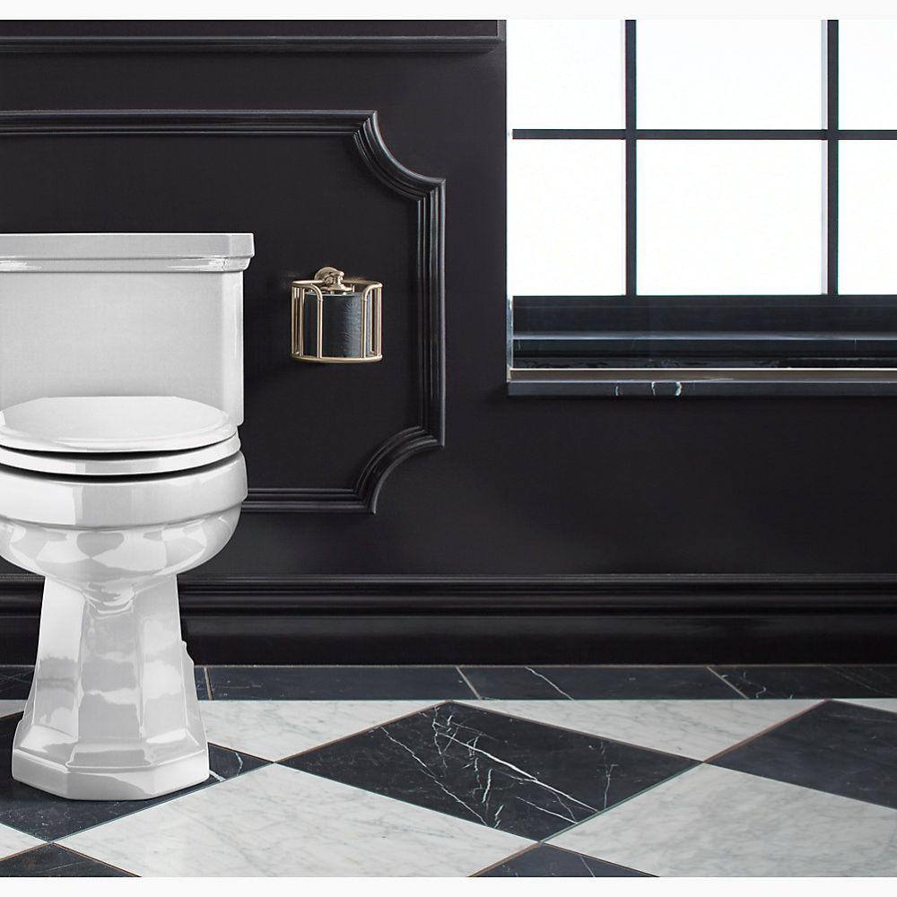 KOHLER Kathryn Comfort Height 1-piece 1.28 GPF Single Flush Elongated Toilet in White Seat Included K-3940-0