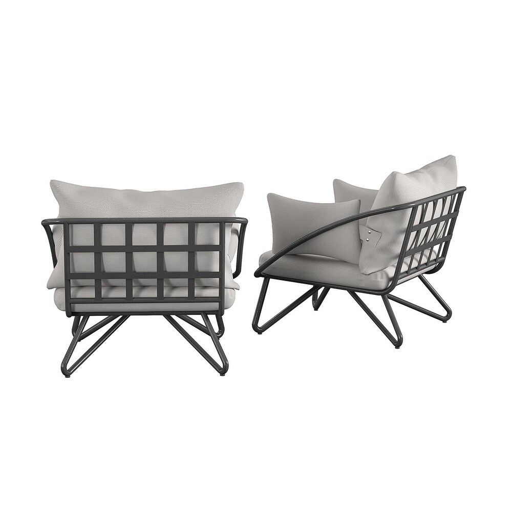 The Novogratz Poolside Gossip Teddi Outdoor 2 piece Lounge Chairs