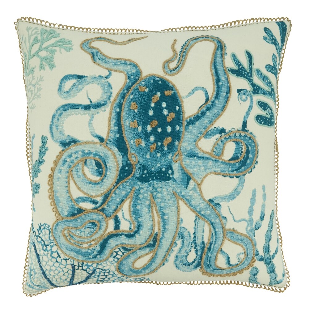 Octopus Design Throw Pillow