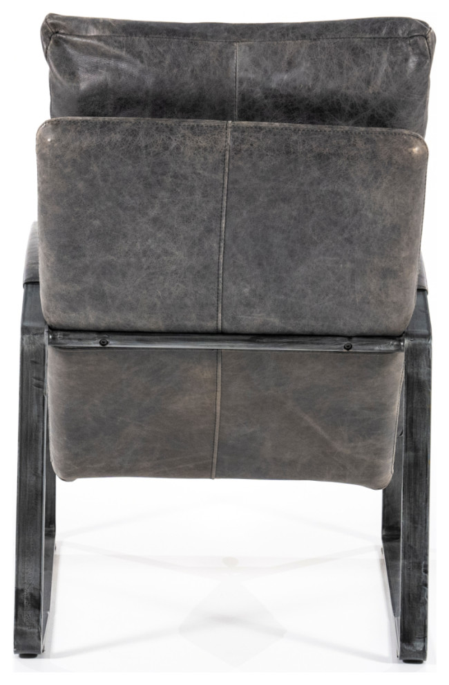 Dark Grey Lounge Chair  Eleonora Lex   Industrial   Armchairs And Accent Chairs   by Luxury Furnitures  Houzz