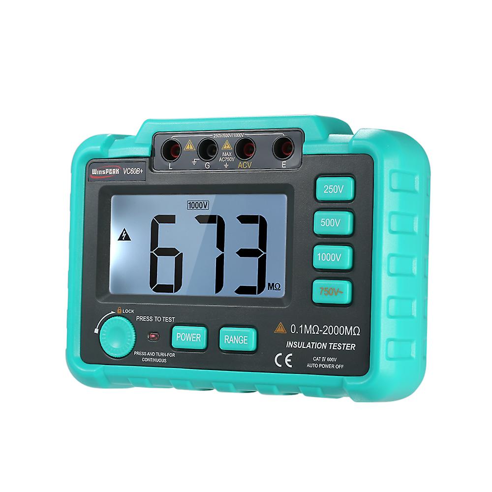 Winspeak Vc60b+ Lcd Digital Insulation Resistance Tester Megohm Meter Megohmmeter Dc250v/500v/1000v Ac750v No.291649