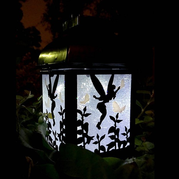 Tinker Bell Solar Metal Outdoor Lantern Black