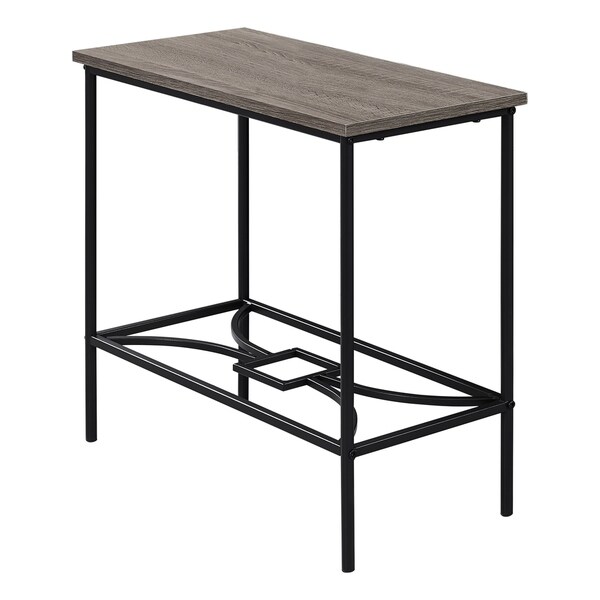 Accent Table， Side， End， Narrow， Small， 2 Tier， Living Room， Bedroom， Metal， Laminate， Contemporary， Modern