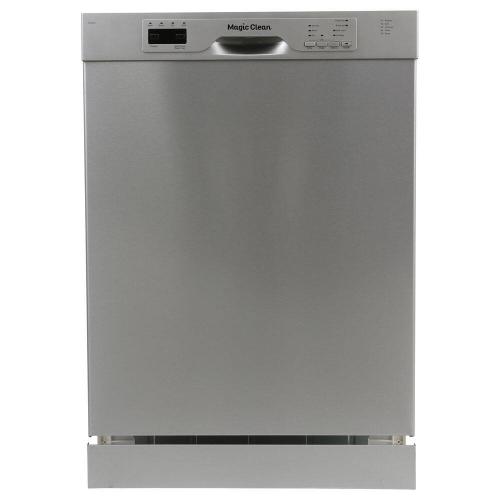 Magic Clean 24 in. Stainless Steel Front Control Dishwasher with Stainless Steel Tub MCDW24SI