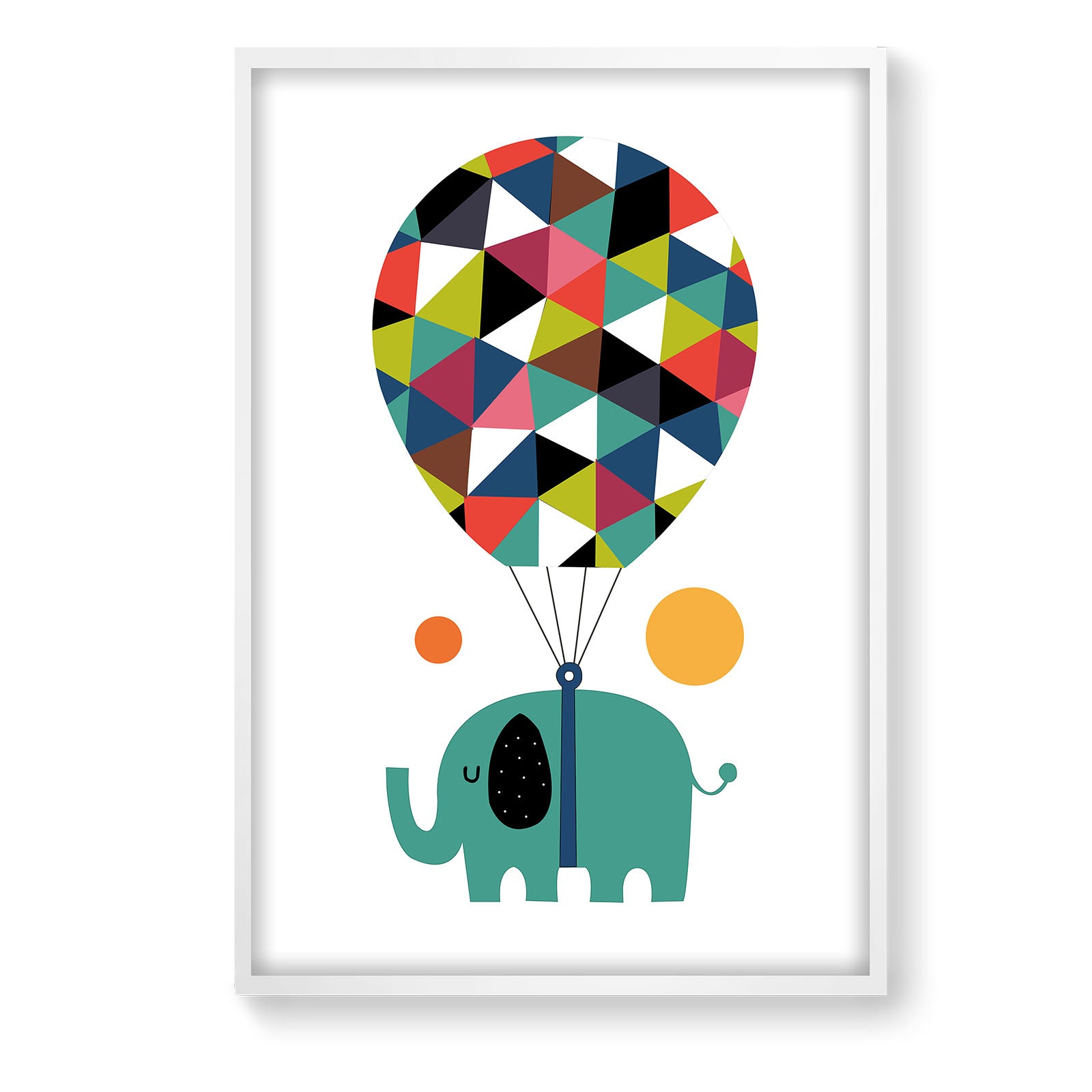 Elephant Balloons Framed Graphic Art Print  Soapr0011