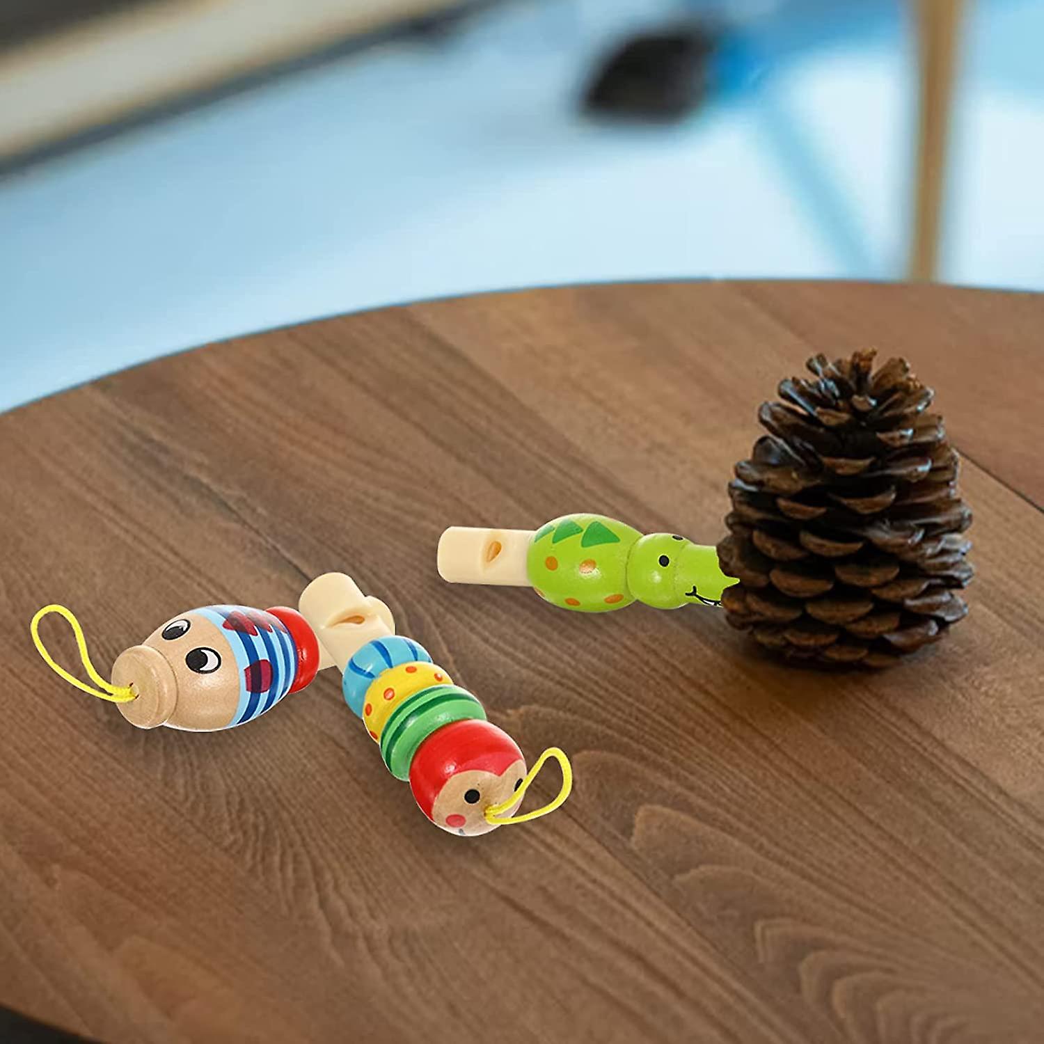 3 Pcs Animal Wooden Whistles For Kid Teenagers Child， Cute Adorable Wooden Whistle Music Instrument Developmental Educational Toys For Birthday Gift P