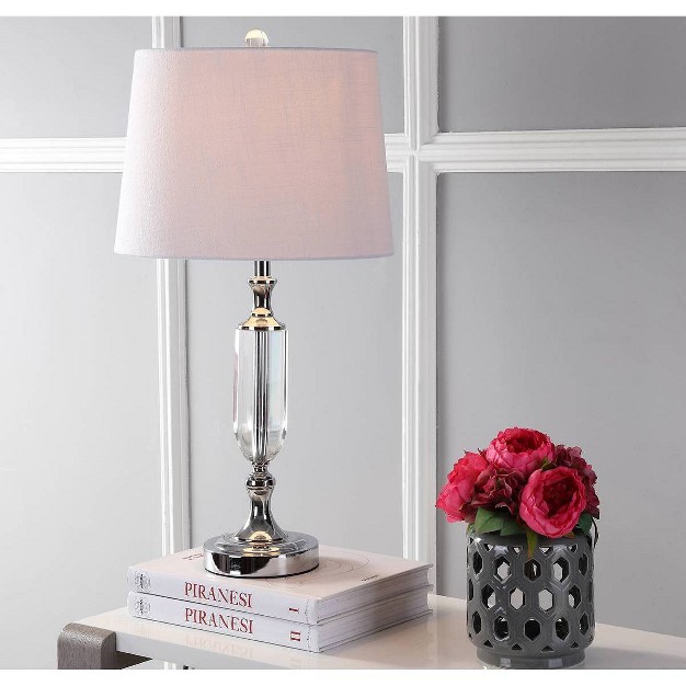 Crystal Bella Table Lamp includes Led Light Bulb Clear Jonathan Y