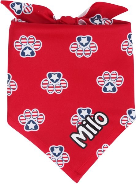 Frisco Patriotic Paws Personalized Dog and Cat Bandana