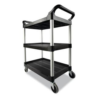 Rubbermaid Commercial Products 300 lb. Holding Capacity Utility Cart with Swivel Casters in Black RCP409100BLA