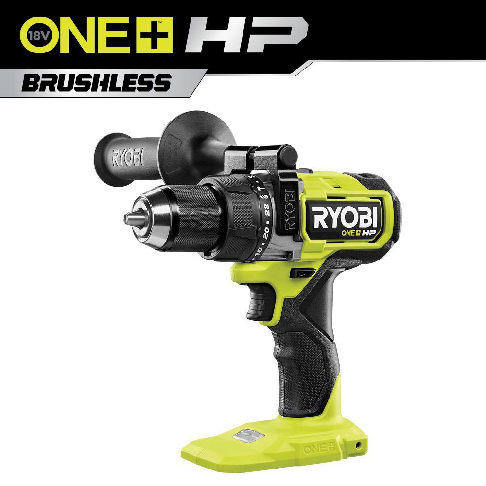 RYOBI ONE+ HP 18V Brushless Cordless 12 in. Hammer Drill (Tool Only) PBLHM101B