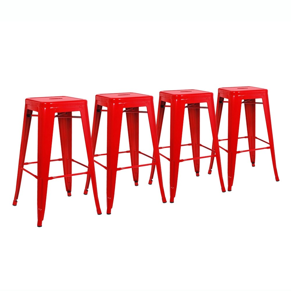 Maypex 24 inch Backless Metal Counter Stools (Set of 4)