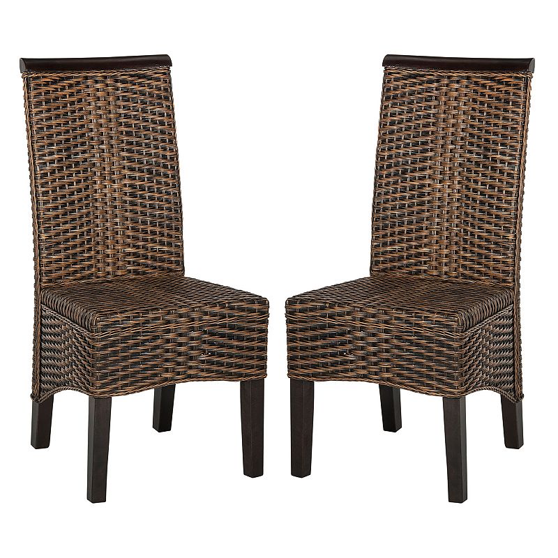 Safavieh Ilya Wicker Dining Chair 2-piece Set