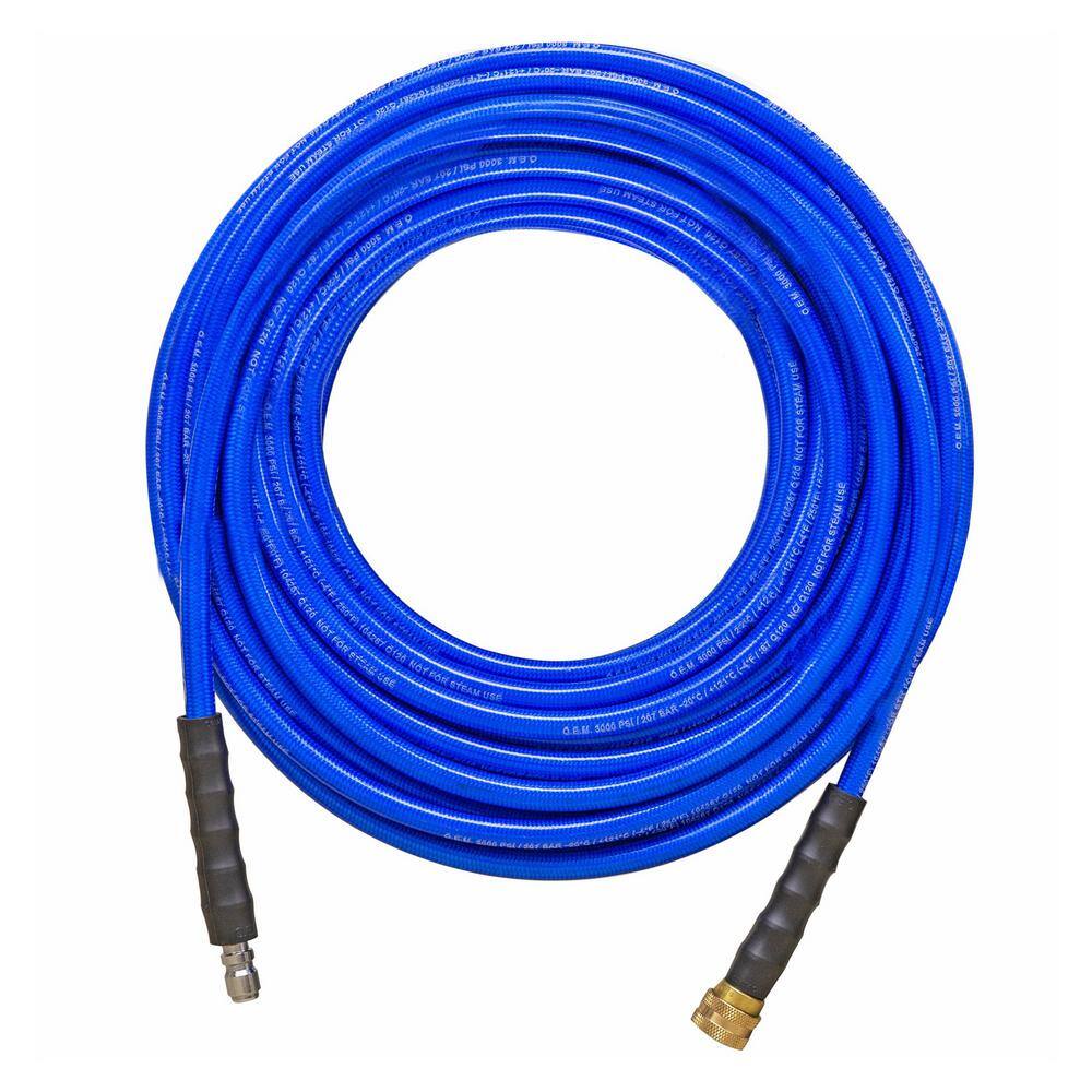 SIMPSON Carpet 14 in. x 75 ft. ReplacementExtension Hose with QC Connections for 3000 PSI Pressure Washers 30208