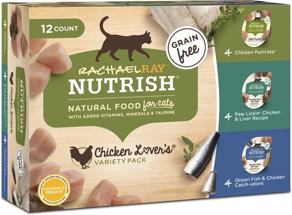 Rachael Ray Nutrish Chicken Lovers Variety Pack Natural Grain-Free Wet Cat Food