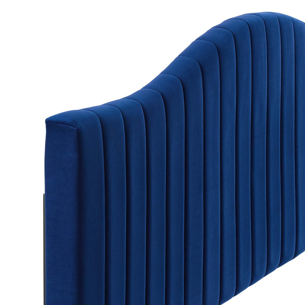 Brielle Channel Tufted Performance Velvet Twin Headboard   Contemporary   Headboards   by Modway  Houzz