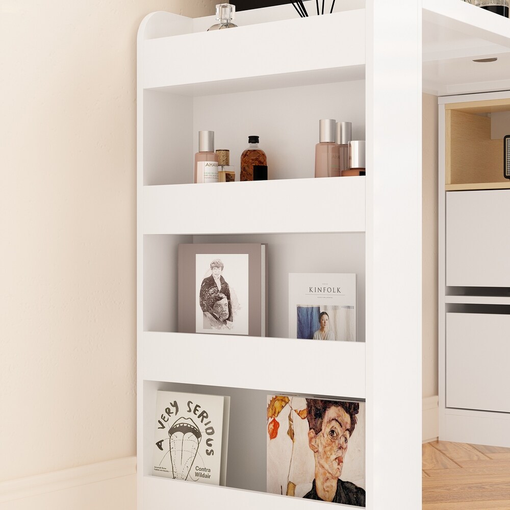 4 Drawer Desk Vanity Sideboard Bedroom Dresser Chest Of Drawers White