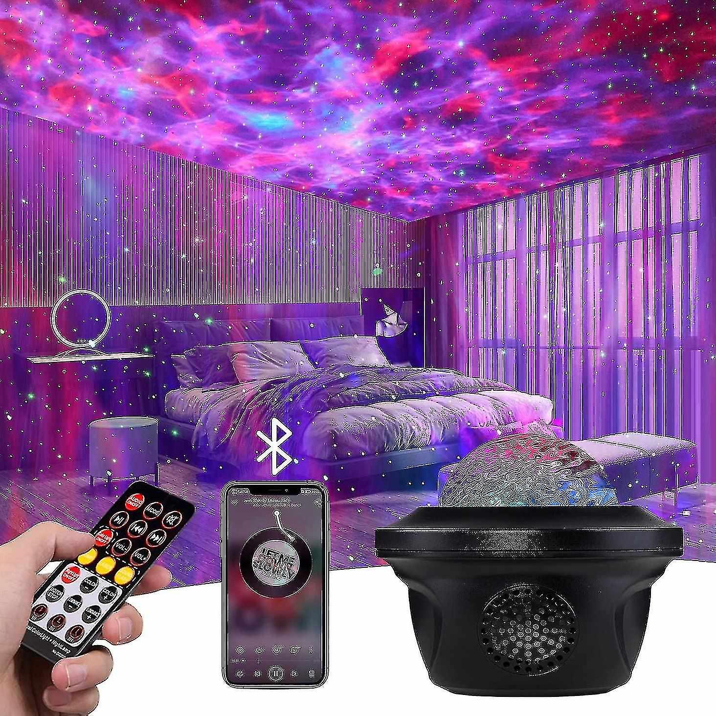 Projector， Starry Sky Projector， Remote Control With Bluetooth Music Speaker， Northern Lights Night