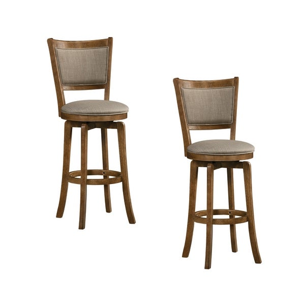 Best Master Furniture 29-inch Upholstered Swivel Bar Stools (Set of 2)