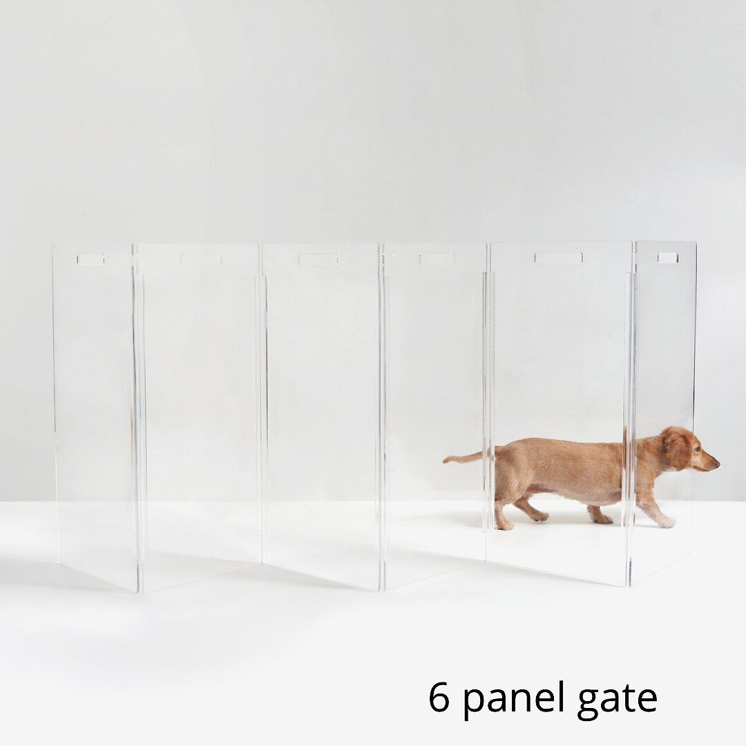 Hiddin Clear View Zig Zag Freestanding Dog Gate