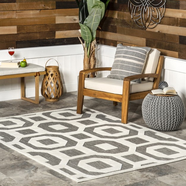 Nuloom Nicola Transitional Bars Indoor outdoor Area Rug