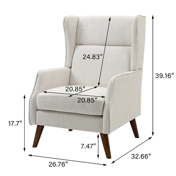 Upholstered Modern Accent Chair Living Room Armchairs