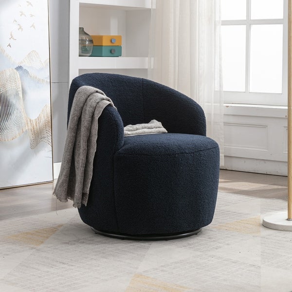 Kata Velvet Fabric Swivel Accent Armchair Barrel Chair