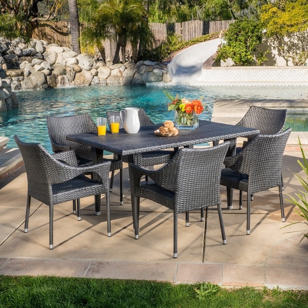 Cliff 7piece Outdoor Dining Set by Christopher Knight Home