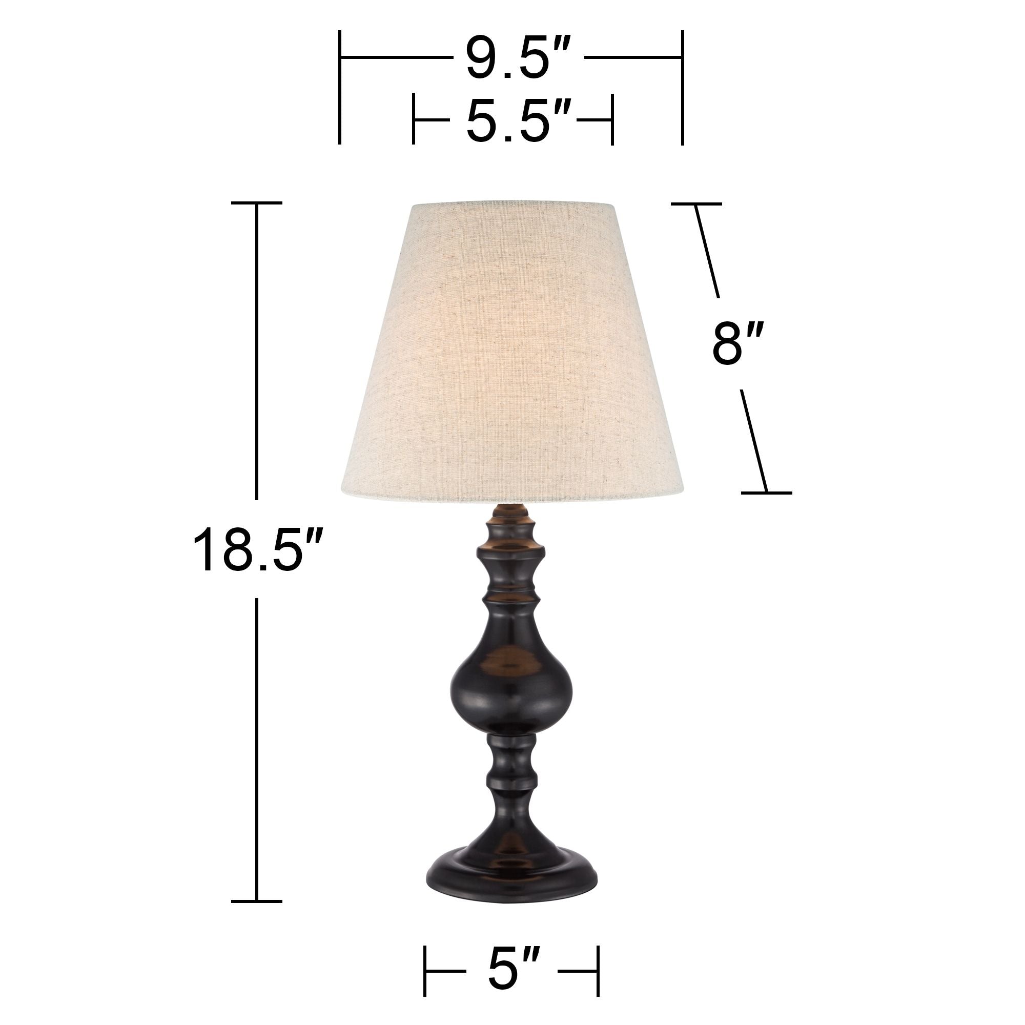 Regency Hill Traditional Rustic Accent Table Lamp 18 1/2