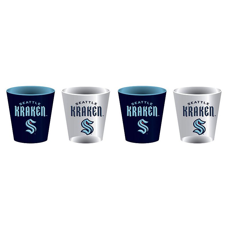 Seattle Kraken Four-Pack Shot Glass Set