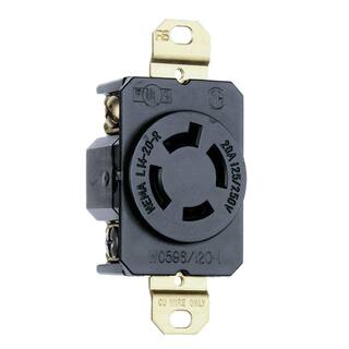 Legrand Pass  Seymour Turnlok 20 Amp 125250-Volt NEMA L14-20R Locking Receptacle L1420RCCV3