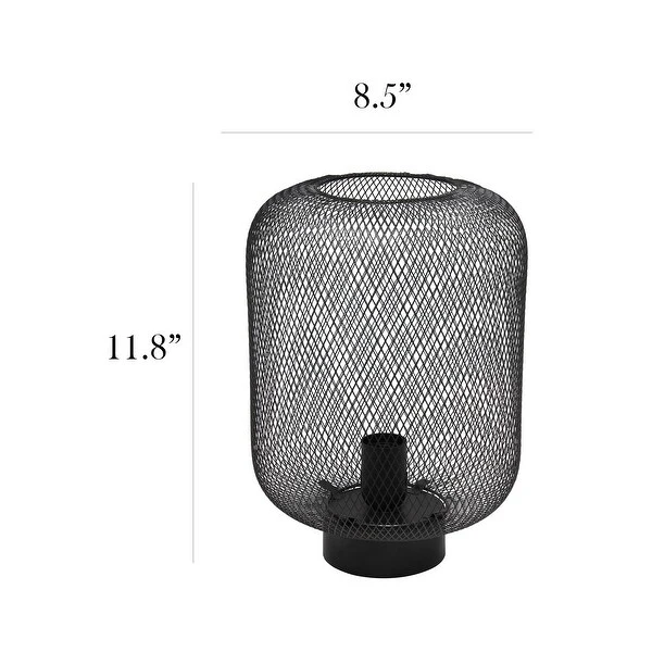 Simple Designs Metal Mesh Industrial Table Lamp - 8.5