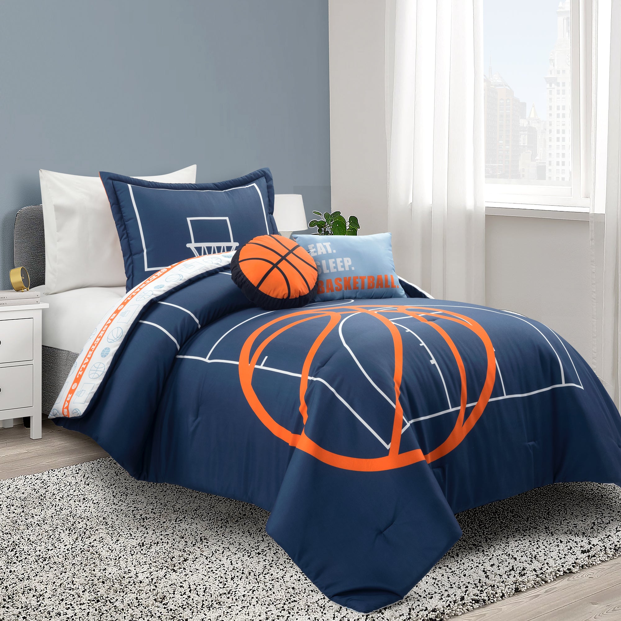 Basketball Game Reversible Comforter Set