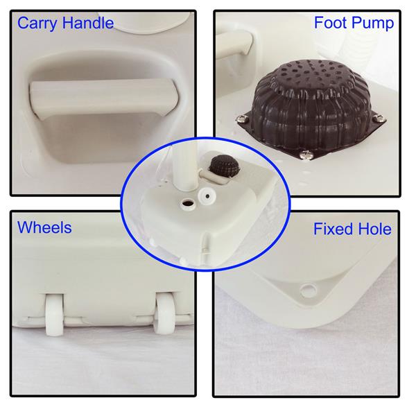 Fithood CHH-7701 Portable Removable Outdoor Wash Basin White