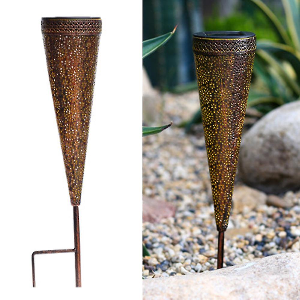 2pcs Solar S Outdoor Lamp On The Lawn Rative Conical En Stakes Compatible With Patio， Yard， Lawn， Pathway R Ing